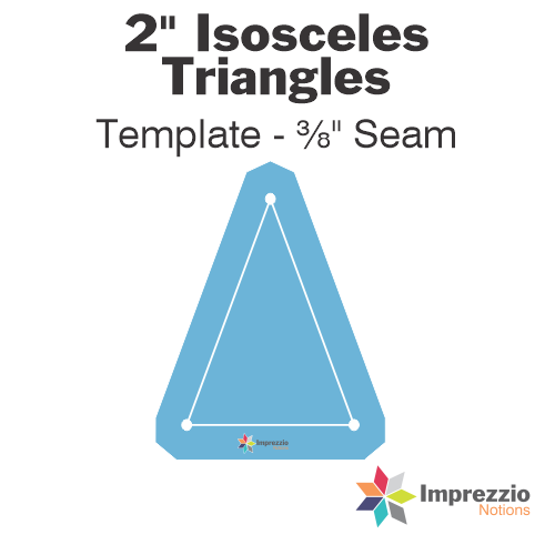 2" 36° Isosceles Triangle Template - ⅜" Seam