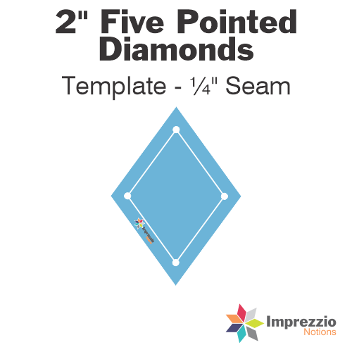 2" Five Pointed Diamond Template - ¼" Seam