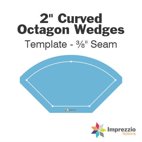 2" Curved Octagon Wedge Template - ⅜" Seam