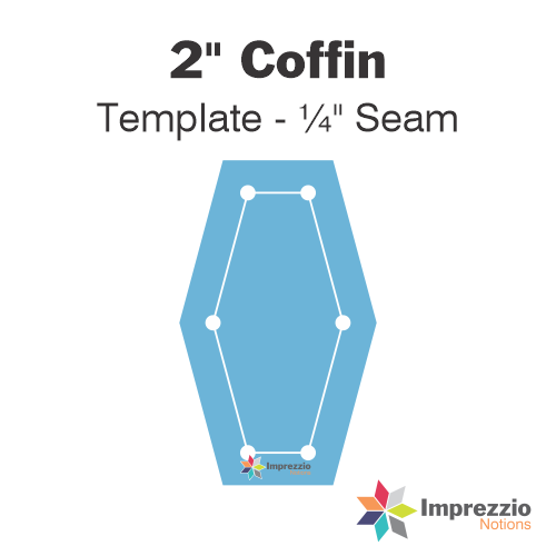 2" Coffin Template - ¼" Seam