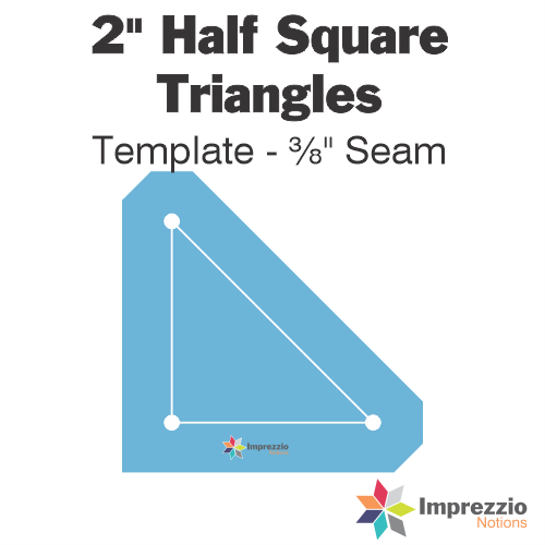 2" Half Square Triangle Template - ⅜" Seam