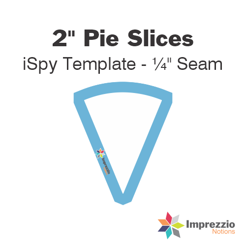 2" Pie Slice iSpy Template - ¼" Seam