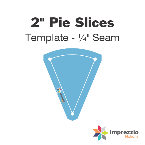 2" Pie Slice Template - ¼" Seam