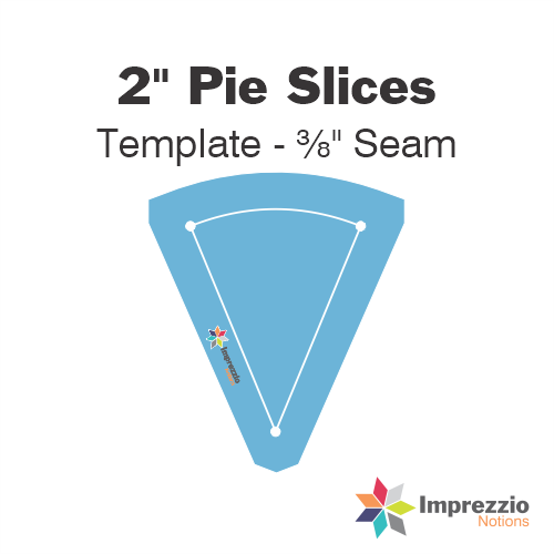 2" Pie Slice Template - ⅜" Seam
