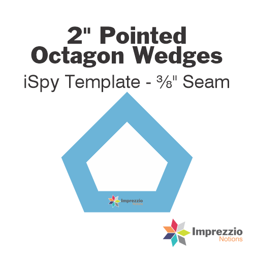 2" Pointed Octagon Wedge iSpy Template - ⅜" Seam