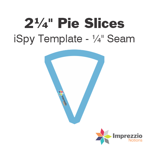 2¼" Pie Slice iSpy Template - ¼" Seam