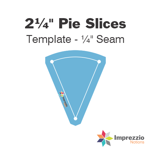 2¼" Pie Slice Template - ¼" Seam