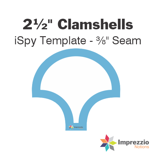 2½" Clamshell iSpy Template - ⅜" Seam