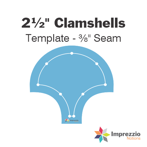 2½" Clamshell Template - ⅜" Seam