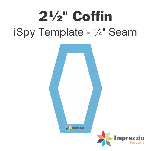 2½" Coffin iSpy Template - ¼" Seam