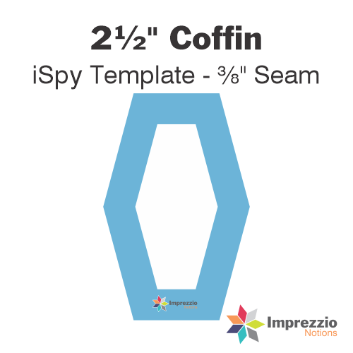 2½" Coffin iSpy Template - ⅜" Seam