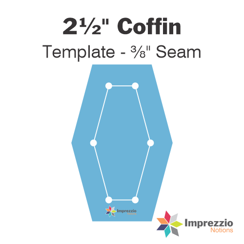 2½" Coffin Template -  ⅜" Seam