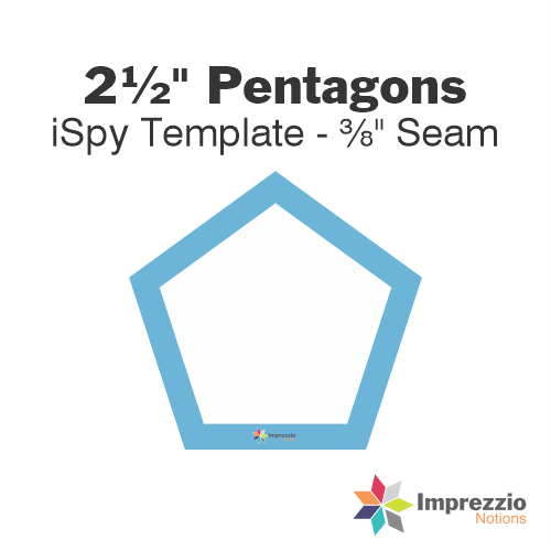 2½" Pentagon iSpy Template - ⅜" Seam