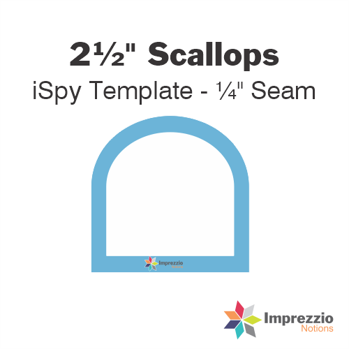 2½" Scallop iSpy Template - ¼" Seam