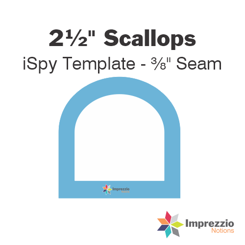 2½" Scallop iSpy Template - ⅜" Seam