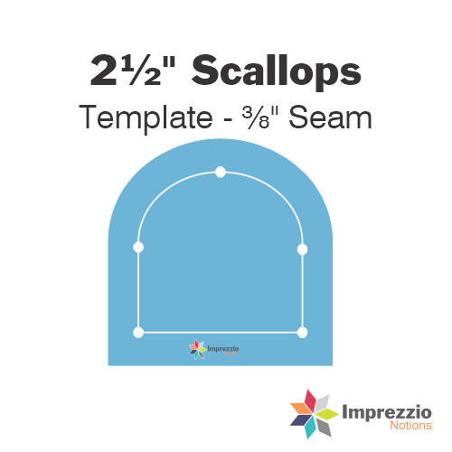 2½" Scallop Template - ⅜" Seam