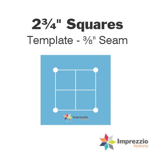2¾" Square Template - ⅜" Seam
