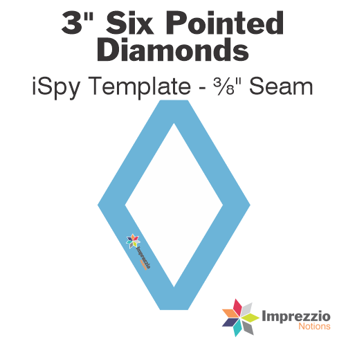 3" Six Pointed Diamond iSpy Template - ⅜" Seam
