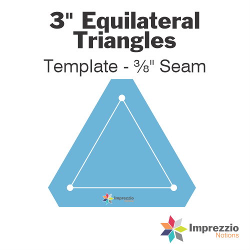3" Equilateral Triangle Template - ⅜" Seam