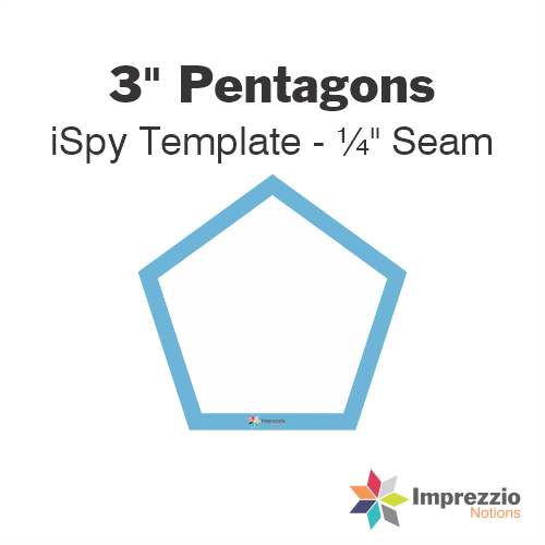 3" Pentagon iSpy Template - ¼" Seam