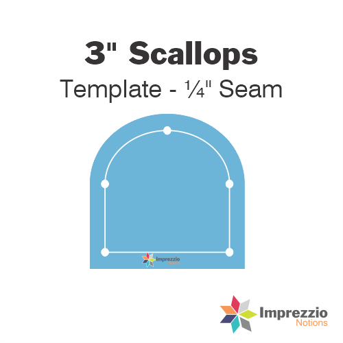 3" Scallop Template - ¼" Seam