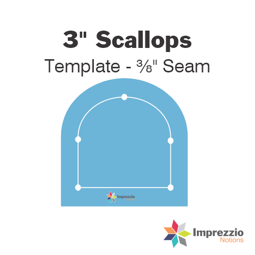 3" Scallop Template - ⅜" Seam