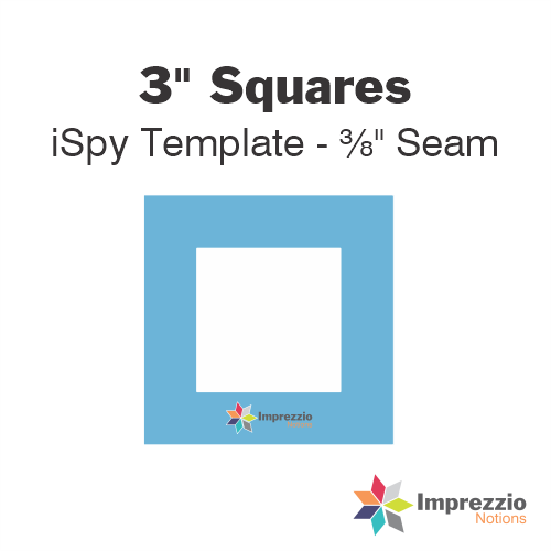 3" Square iSpy Template - ⅜" Seam