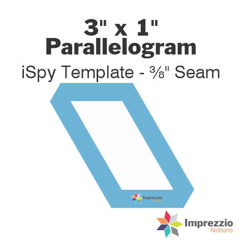 3" x 1" Parallelogram iSpy Template - ⅜" Seam