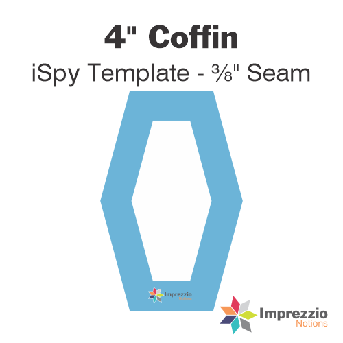 4" Coffin iSpy Template -  ⅜" Seam