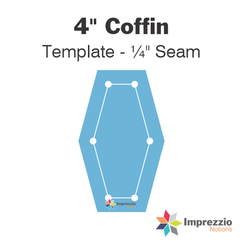 4" Coffin Template - ¼" Seam