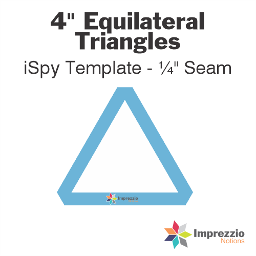 4" Equilateral Triangle iSpy Template - ¼" Seam