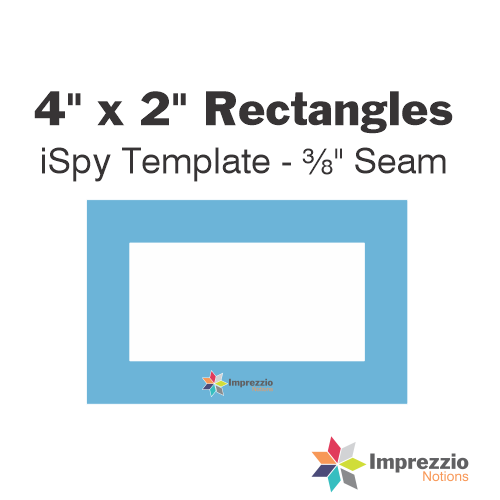 4" x 2" Rectangle iSpy Template - ⅜" Seam