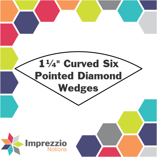 1¼" Curved Six Pointed Diamond Wedges